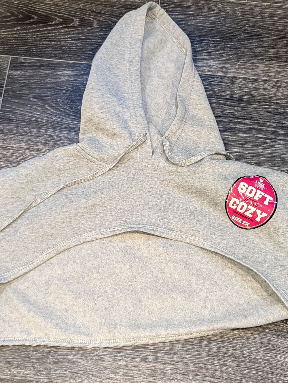 Women's Soft Cozy Gray Hooded Top